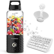 Load image into Gallery viewer, PopBabies Portable Blender, Personal Blender for Shakes and Smoothies with rechargeable USB blender cup,Grey Black, GreyBlack_1