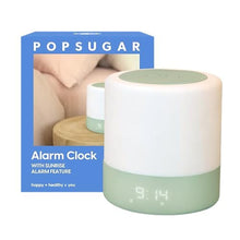 Load image into Gallery viewer, POPSUGAR Sunrise Alarm Clock, Wake Up to Natural Light with Sunlight Lamp, Sound Machine with Daylight and Sunset Simulation, Gentle Wake Up, SageGreenWhite_1