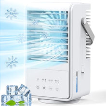 Load image into Gallery viewer, Portable Air Conditioners,4 in 1 Portable AC unit with 3 Speeds 2 Mist,90 Oscillating Cooling Fan with Timer 7 Color Night,Air Conditioner Portable,6.547.3211.97 inches Air Cooler (White-6)_1