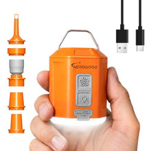 Load image into Gallery viewer, Portable Air Pump 4.2kPa Air Pump for Inflatables Rechargeable GIGA PUMP 4 with Camping Light Ultra Air Mattress Pump for Pool Floats, Swimming Rings, Camping Pad, Sleeping Pads, Orange_1