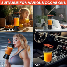 Load image into Gallery viewer, Portable Blender, Personal Blender for Smoothies and Shakes, Cordless, with 6 Blades, USB C Rechargeable Travel Blenders, Fruit Juice Mixer for Home/Office/Camping/Gym, 25 oz (White)_5422