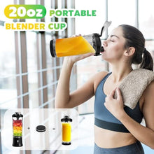 Load image into Gallery viewer, Portable Blender Personal Juicer for Shakes Smoothies with Insulated Sleeve, ABlackBlenderBlackCase_6261