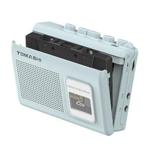 Load image into Gallery viewer, Portable Cassette Player Tape Recorder with Built-in Speaker,Microphone,Headphone Jack-, 4.57 x 3.54 x 1.38inch (Blue)_1