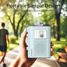 Load image into Gallery viewer, Portable Cassette Player Tape Recorder with Built-in Speaker,Microphone,Headphone Jack-, 4.57 x 3.54 x 1.38inch (Blue)_171