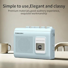 Load image into Gallery viewer, Portable Cassette Player Tape Recorder with Built-in Speaker,Microphone,Headphone Jack-, 4.57 x 3.54 x 1.38inch (Blue)_172