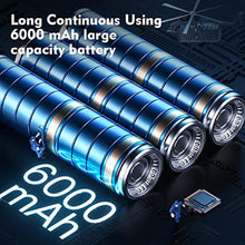 Load image into Gallery viewer, Portable Cordless Tire Inflator Automatic Pressure Gauge,Digital dispaly USB Rechargeable Electric Tire Pump, Low Noise Multi-Functional 6000mAh Air Compressor with LED Light for Car Bike Motorcycle, DarkBlack_1408