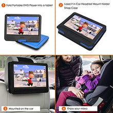 Load image into Gallery viewer, Portable DVD Player Headrest Mount Holder Car Headrest Mount Holder Strap Case for Swivel & Flip Style Portable DVD Player with 10 inch to 10.5 inch Screen (XCZB-10), Black_1453