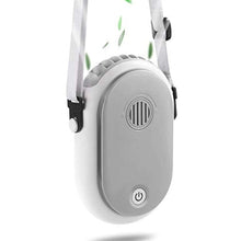 Load image into Gallery viewer, Portable Hanging Neck Fan Wearable Personal Fan Battery Operated USB Rechargeable 3 Speed Mini Handheld Air Conditioning Cooling Refrigeration Necklace Fan for Women Eyelash Camping Outdoor(White))_1