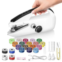 Load image into Gallery viewer, Portable Mini Sewing Machine for Beginners Portable Handheld Sewing Machine with Dual Speed & Power Modes - Quick Stitch for Home Travel DIY Repairs Easy to use, Black_1