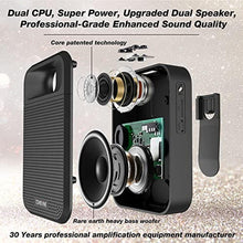 Load image into Gallery viewer, Portable Voice Amplifier, Towevine Rechargeable Microphone for Teachers, Speaker with Headset and Waistband for Classroom, Singing, Coach, Training, Presentation, Tour Guide, Black_3377