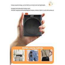 Load image into Gallery viewer, Portable Wireless Voice Amplifier with Two Bluetooth Lavalier Microphone, Rechargeable Mini Wireless Voice Megaphone Speaker for Teachers Classroom Speech Tour Guides Coaches Yoga Fitness Instructors, BLACK_716