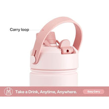 Load image into Gallery viewer, POWCAN 26 oz Insulated Water Bottle with 2-in-1 Straw and Spout Lid, Keep Cold 24H, Leak-Proof, Fits in Car Cup Holder, Stainless Steel Water Bottle for Sports, Travel, and School (Cotton Candy), CottonCandy_5863