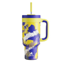 Load image into Gallery viewer, POWCAN 40 oz Tumbler with Handle, 2-in-1 Straw and Sip Lid, Leakproof, Dishwasher Safe, Insulated Stainless Steel Travel Coffee Mug, Keeps Cold for 34 Hours, Fits in Car Cup Holder (Rise to Glory), RisetoGlory_1