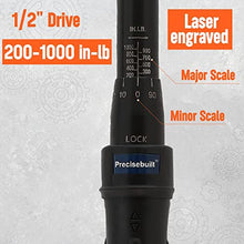 Load image into Gallery viewer, Precisebuilt 1/2" Drive 200-1000 in-lb Click Tech Torque Wrench_6880