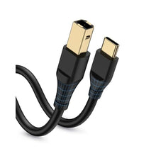 Load image into Gallery viewer, Printer Cable 6ft, Scanner USB C to USB B Cable for Epson, HP, Canon, Midi, Black_1