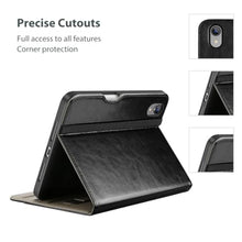 Load image into Gallery viewer, ProCase Leather Folio Case for 8.3" iPad mini(A17 Pro) 7th& 6th, Black_1215