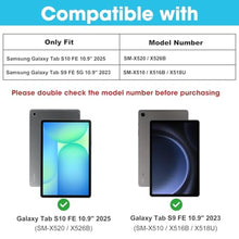 Load image into Gallery viewer, ProCase Smart Case for Galaxy Tab S10 FE 2025/ S9 FE 5G 2023 10.9" SM-X520 X526B X510 X516B, Slim Stand Tri-Fold Protective Tablet Cover, Support S Pen Charging/Auto Wake/Sleep -Black_13