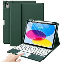Load image into Gallery viewer, ProCase Touchpad Keyboard Case for iPad 11th (A16) / 10th Gen, Mgreen, MidnightGreen_1