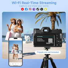 Load image into Gallery viewer, Professional Digital Camera for Photography, Compact Point and Shoot Digital Camera, Black_2076