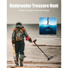 Load image into Gallery viewer, Professional Metal Detector for Adults, Gold Metal Detectors Lightweight with LCD Display, Pinpoint & Disc & Notch & All Metal 5 Modes, Battery Included, GoldSilverWhite_14