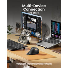 Load image into Gallery viewer, ProtoArc EM11 NL Wireless Ergonomic Mouse, Rechargeable, Black Gold, BlackGold_45