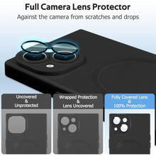 Load image into Gallery viewer, PSIOXY Designed for iPhone 15 Case Compatible with Magsafe Cover Camera Lens Protector Military Grade Protection Shockproof Soft TPU Slim Magnetic Phone Case for iPhone 15 Black_723