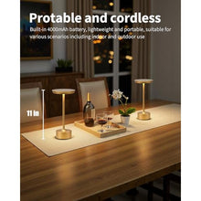 Load image into Gallery viewer, PUSU Rechargeable Table Lamps Set of 2, Gold Cordless Portable Desk Lamp, CoatedGoldPack_654