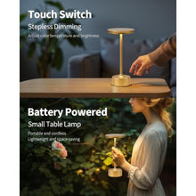 Load image into Gallery viewer, PUSU Rechargeable Table Lamps Set of 2, Gold Cordless Portable Desk Lamp, CoatedGoldPack_657