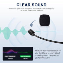 Load image into Gallery viewer, QC45 Microphone Compatible with Bose QC45 Wireless Noise Cancelling Headphones, Boom Gaming Microphone Cable with Mute Switch for PS4, PS5, PC, Xbox One Controller (QC45 Boom Mic, 3.5mm Y-Splitter), Black_1814
