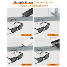 Load image into Gallery viewer, QCHMM Charging Cable Type C Compatible with Ray-Ban Meta Wayfarer, Skyler, Headliner Smart-Glassers, Portable USB C Cable for Travel, 3.94ft, Black_836
