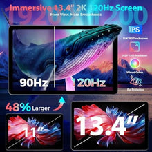 Load image into Gallery viewer, QDDQ 2025 Android 15 Tablet with Keyboard, 24GB + 128GB + 2TB Expansion, 10.1" Octa-Core 2-in-1 Tablets with 5G/2.4G WiFi, 8000mAh, BT5.0, GMS Certified, with Mouse, Case, Pencil, Green_119