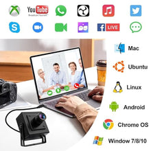 Load image into Gallery viewer, QILOVE 4K 30fps USB Camera, UVC Webcam with Microphone for Computer, Black_4254