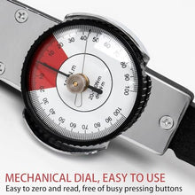 Load image into Gallery viewer, QingYJ Dial Indicator Torque Wrench,Indicating Torquemeter,Precision TLB Torque Wrench for Torque Testing,Cursor Spanner Wrench 0-100 N.m, EOU-LCR-71B767_712