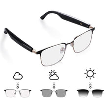 Load image into Gallery viewer, QJF Smart Glasses for Men & Women with Photochromic Lenses, Bluetooth 5.3, Polarized, Blue Light Blocking, Open-Ear Speakers, Lightweight_1