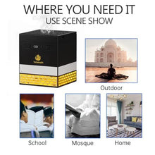 Load image into Gallery viewer, Qomkky Muslim Kaaba Quran Speaker and bakhoor, Remote Control with 114 Quran Chapters, Night Light MP3 Music Player with 18 reciters and 16 translations, MULTIPLE_427