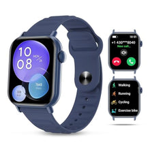 Load image into Gallery viewer, QTLLBT Smart Watch Sports Pedometer, Fitness Tracker Bluetooth Call Heart Rate Blood Oxygen Sleep Monitor,100 Sports Modes Waterproof for iOS Android Men's Women's Smart Watch (Blue)_1