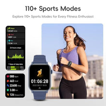 Load image into Gallery viewer, QTLLBT Smart Watch Sports Pedometer, Fitness Tracker Bluetooth Call Heart Rate Blood Oxygen Sleep Monitor,100 Sports Modes Waterproof for iOS Android Men's Women's Smart Watch (Blue)_1775