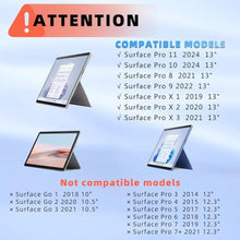 Load image into Gallery viewer, Qulose Surface Pro 9 Keyboard - Wireless Bluetooth Keyboard for Surface Pro 11/10/9/8/X with Detachable Trackpad and Pen Holder - Black_559