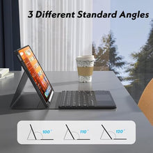 Load image into Gallery viewer, QYiiD Backlit Touchpad Keyboard Case for Galaxy Tab S5e 2019 SM-T720/T725/T727, PU Leather Stand Cover with Magnetically Detachable Wireless Bluetooth Keyboard for Galaxy Tab S5e 10.5 Inch, Black_350