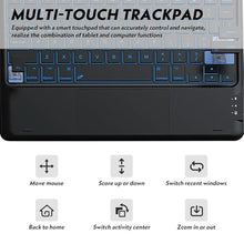 Load image into Gallery viewer, QYiiD Backlit Touchpad Keyboard Case for Galaxy Tab S5e 2019 SM-T720/T725/T727, PU Leather Stand Cover with Magnetically Detachable Wireless Bluetooth Keyboard for Galaxy Tab S5e 10.5 Inch, Black_351