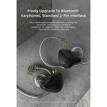 Load image into Gallery viewer, QZXYHYN KZ ZEX Earphones 1Electrostatic + 10MM Dual Magnetic Dynamic Hybrid Drivers Headphones,KZ in Ear Earbuds Ergonomic Comfortable Headset for Gaming (Black, No Mic)_1389