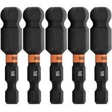 Load image into Gallery viewer, Railer 10mm Hex Impact Driver Bit - 5 Pack (2 inch, S2 Steel, Heat Hardened)_1