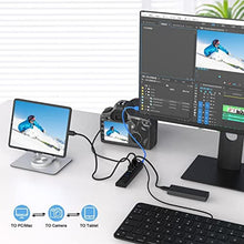 Load image into Gallery viewer, RAOYI Powered USB 3.0 Hub, 8 Ports High Speed USB 3.0 Hub Splitter with 36W Power Adapter, 3.3ft Cable and Smart Fast Charger USB Hub for Laptop, PC, Mobile HDD, Mulitple Devices (Black)_4950