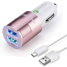 Load image into Gallery viewer, Rapid USB C Car Charger Compatible Samsung Galaxy S10 Plus/S10/ S8/S8 Plus/S9/S9 Plus/Note 9/8, LG V40/V30/V20/G6/G5, HTC 10/U11 with Quick Charge 3.0 Fast Charging Port(Gold)_1