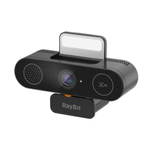 Load image into Gallery viewer, RayBit 5-in-1 Design 4K Webcam with Speaker and Microphone, Built-in Light, Privacy Cover, AI Auto-Framing Cam, Computer USB C Web Camera for PC, Desktop, Laptop, Mac, Streaming, Video Conference, Black_1