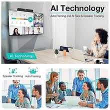Load image into Gallery viewer, RayBit TB5 Video Conferencing System - Zoom Certificated, Ultra 4K Pro Audio and Video Conference Room Camera with 4 Microphone Arrays & Stereo Speakers, 120 Wide Angle Webcam for TV/Meeting Room, Black_4935