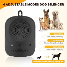 Load image into Gallery viewer, Rechargeable Anti Barking Device for Dog Ultrasonic Dog Bark Control Device Waterproof 60ft Remote Range Adjustable Frequency 4 Modes Device Effective Anti-Barking Solution for Indoor & Outdoor Use_1939