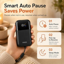 Load image into Gallery viewer, Rechargeable Hand Warmers 2 Pack, Electric Pocket Warmers with LED Temp & Battery Display, Smart Auto Pause, 4 Heat Levels 104-131F, Fast Heating for Gloves, Camping Hiking, Gifts for Men Women, ObsidianBlack_2021