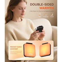 Load image into Gallery viewer, Rechargeable Hand Warmers - 2 Pack Electric Pocket Warmer, Dual Sided Heating, 3 Settings, Fits Gloves - Gifts for Women, Men, for Outdoor, Office, Commute, Stocking Stuffers, Black_844