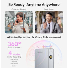 Load image into Gallery viewer, RECOLX AI Voice Recorder & Transcriber with GPT-5.2 Analysis 30-Hour Recording, 112-Language Speech-to-Text & Auto Summary for Meetings, Lectures & Interviews,Grey_1636